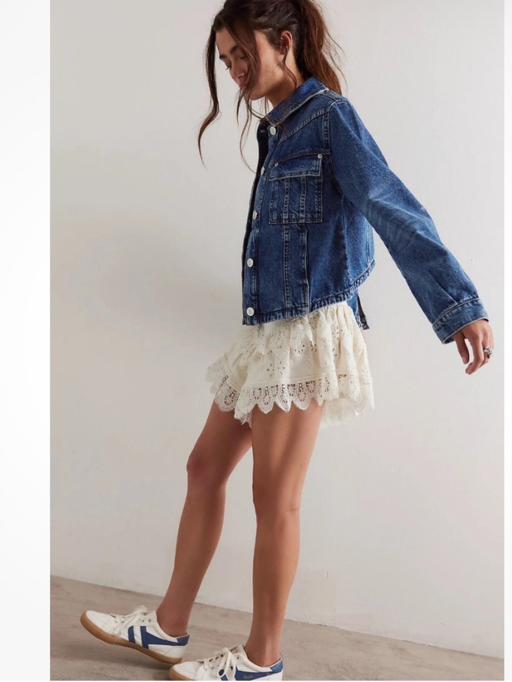 NWT Free People Classic Blue Denim Jacket - Women Size XS - Picture 3 of 12